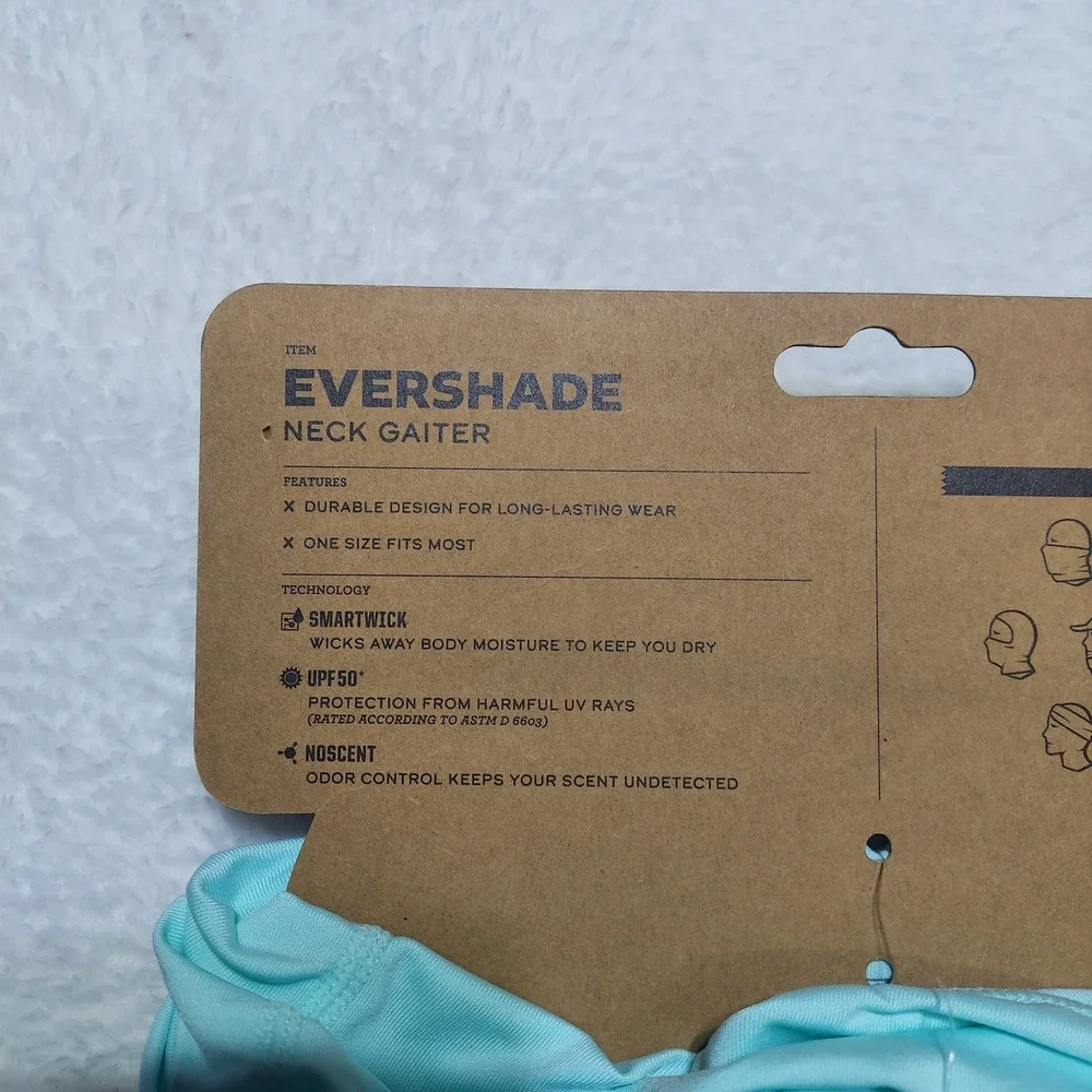 Field & Stream Evershade Neck Gaiter Unisex OSFA Blue Tint New UPF 50+ Smartwick